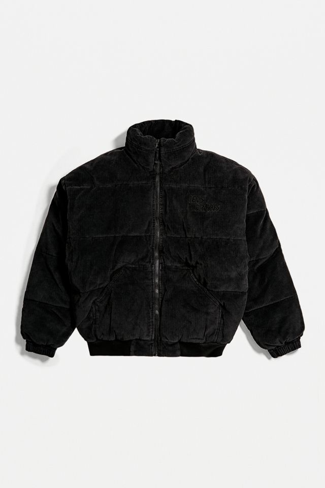 iets frans... Chaqueta de globo bordado de pana negra lavada #2