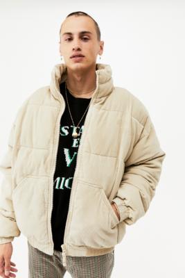 iets frans Ecru Corduroy Puffer Jacket Urban Outfitters UK