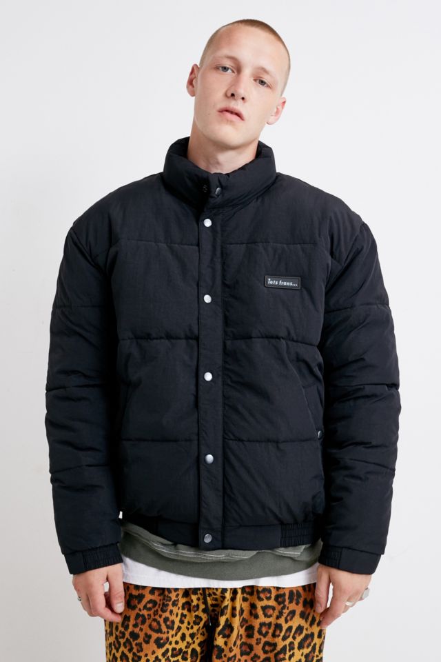 Urban outfitters puffer hot sale jacket black