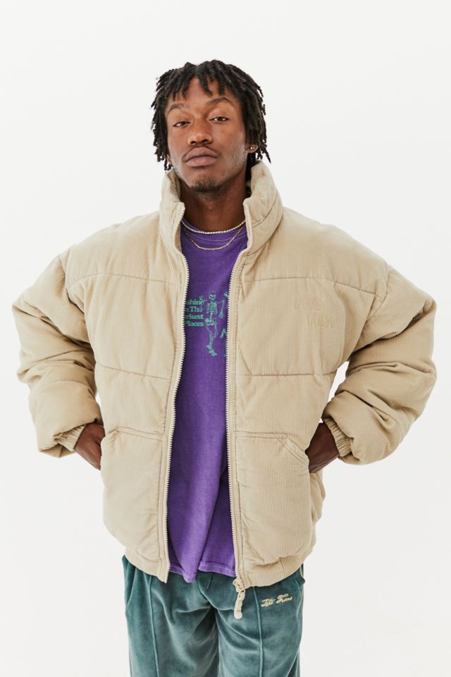 Corduroy puffer on sale jacket beige