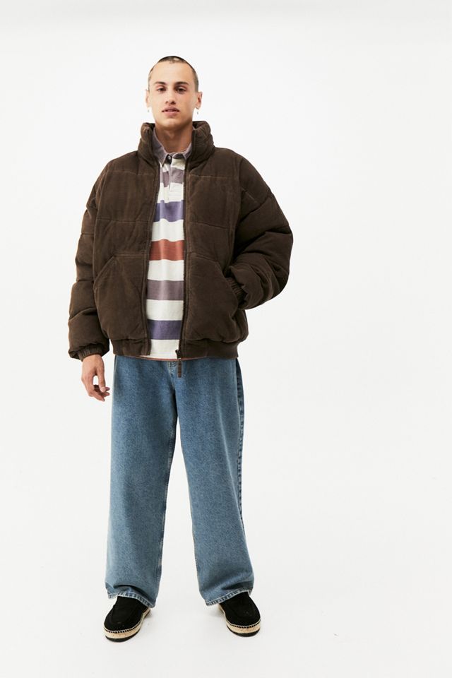 iets frans... Giacca Puffer in velluto a coste ricamato marrone #2