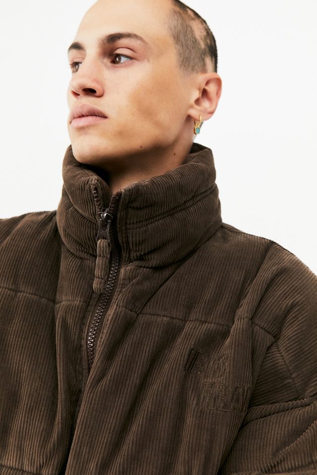 iets frans... Giacca Puffer in velluto a coste ricamato marrone #3