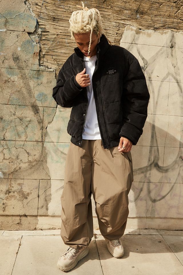 BDG Black Corduroy Puffer Jacket #1