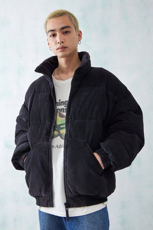 Corduroy black 2025 puffer jacket