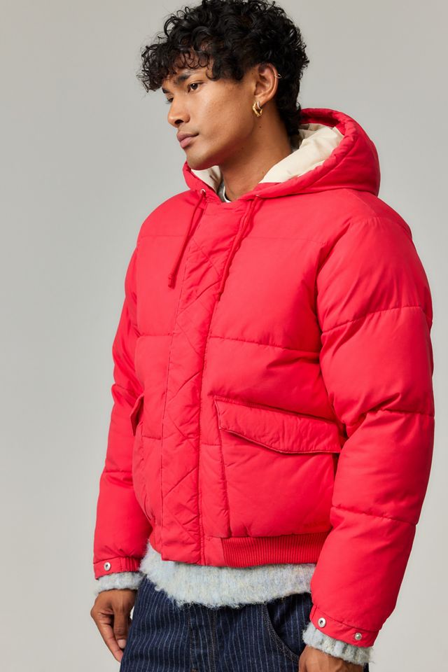 BDG Red Cotton Puffer Jacket #2
