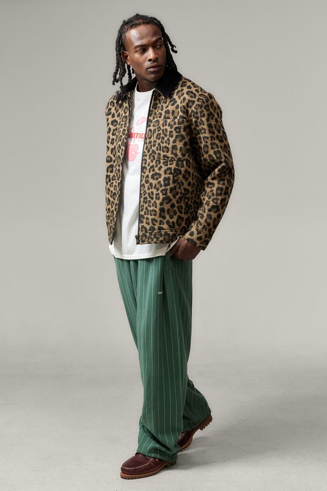BDG Veste de travailleur zippée à imprimé léopard Alba #2