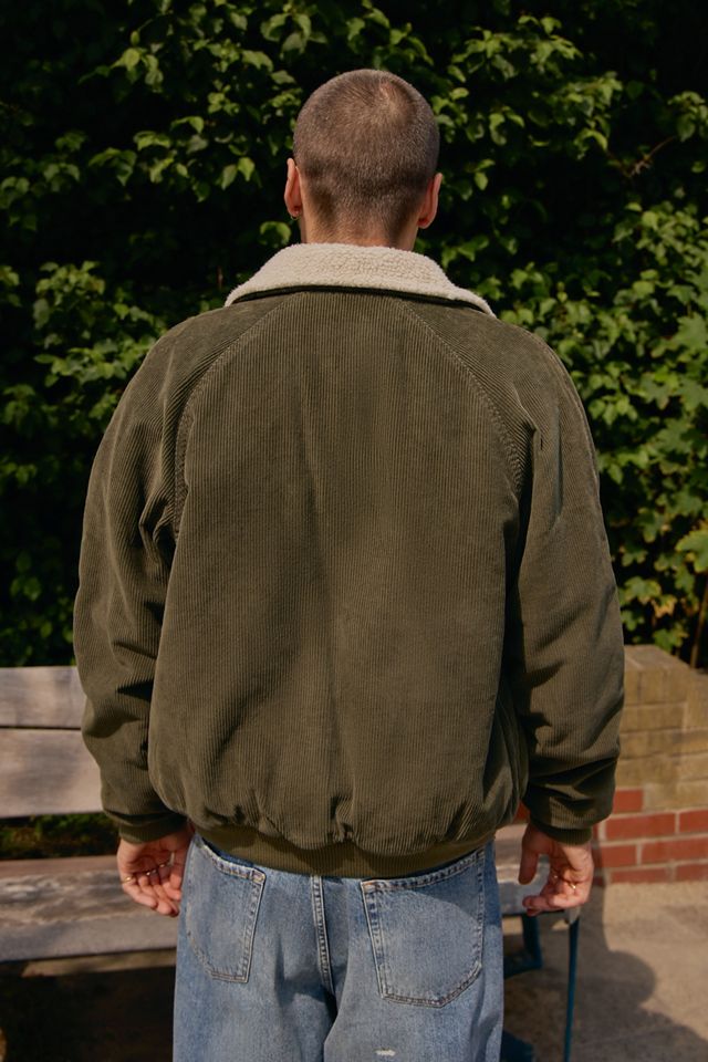BDG Green Corduroy Aviator Jacket #4