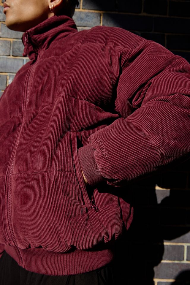 BDG Burgunderrote Cord-Daunenjacke #2