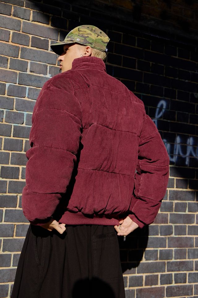 BDG Burgunderrote Cord-Daunenjacke #3
