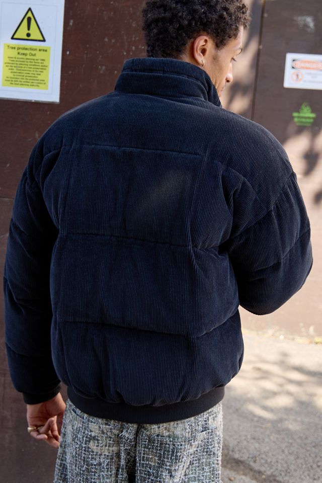 BDG Schwarze Cord-Steppjacke #2