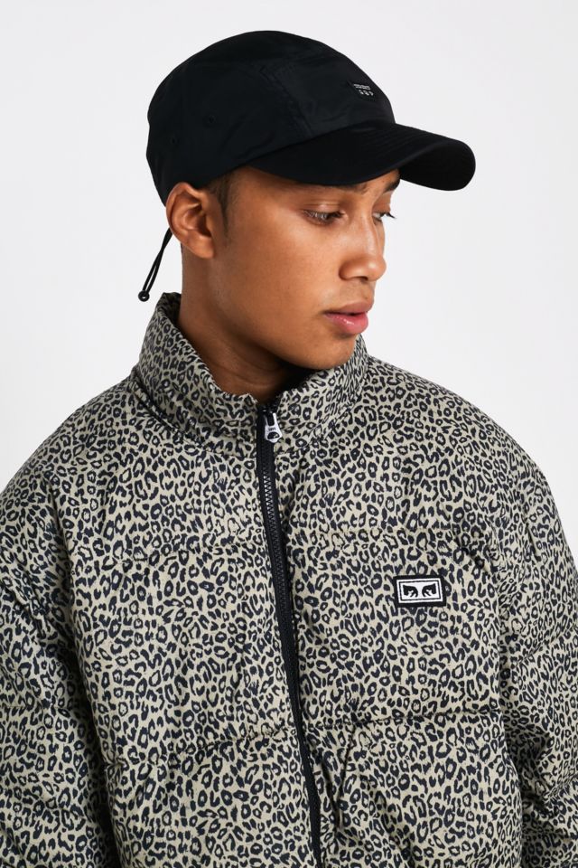 OBEY Bounce Leopard Print Puffer Jacket