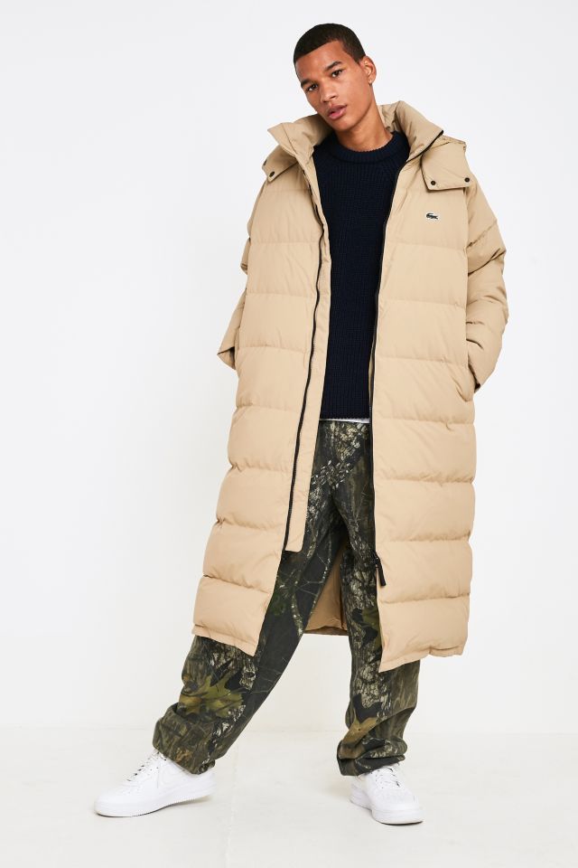 Lacoste live sand store longline puffer jacket