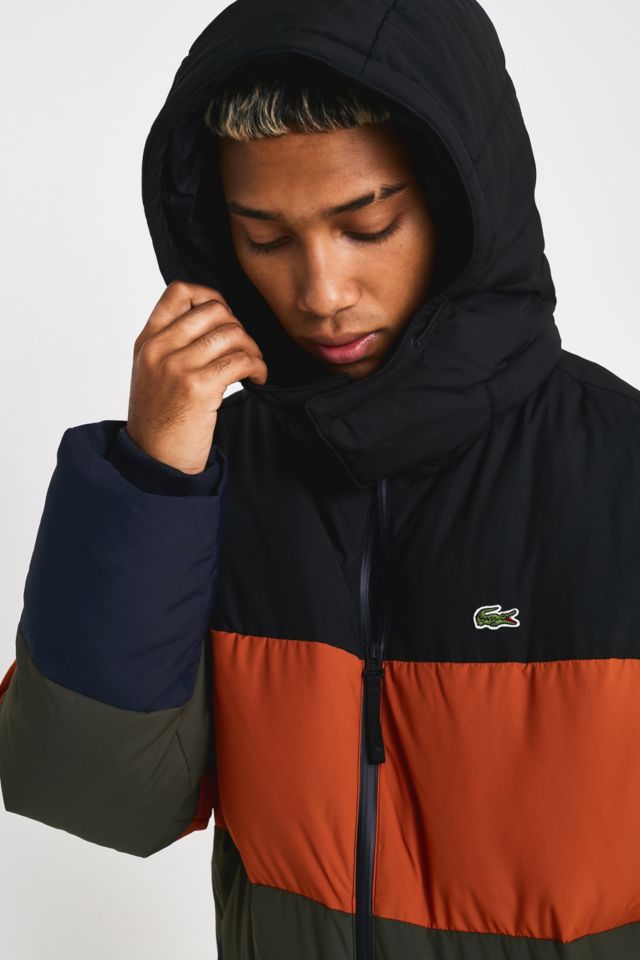 Lacoste colour block clearance padded jacket