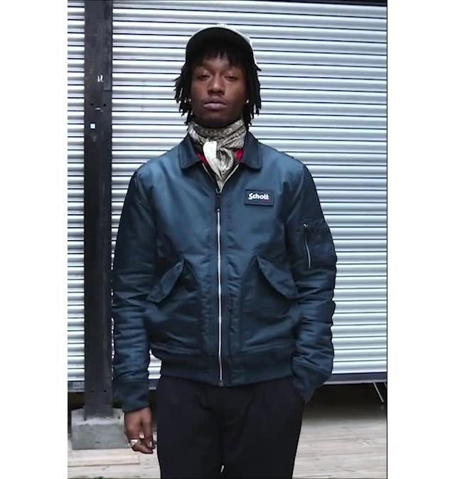 Schott navy bomber jacket sale