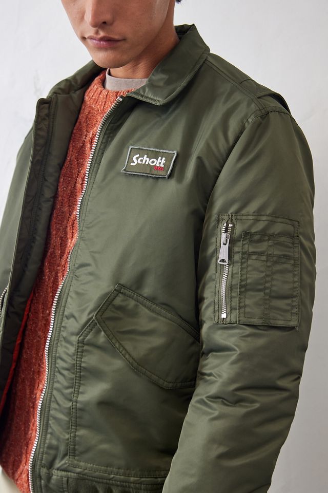 Schott NYC Khaki CWU Bomber Jacket #2