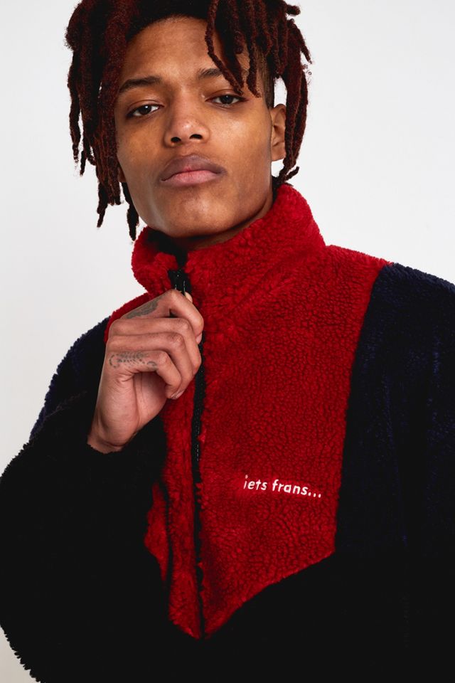 iets frans... Chaqueta Teddy Track panelada #1