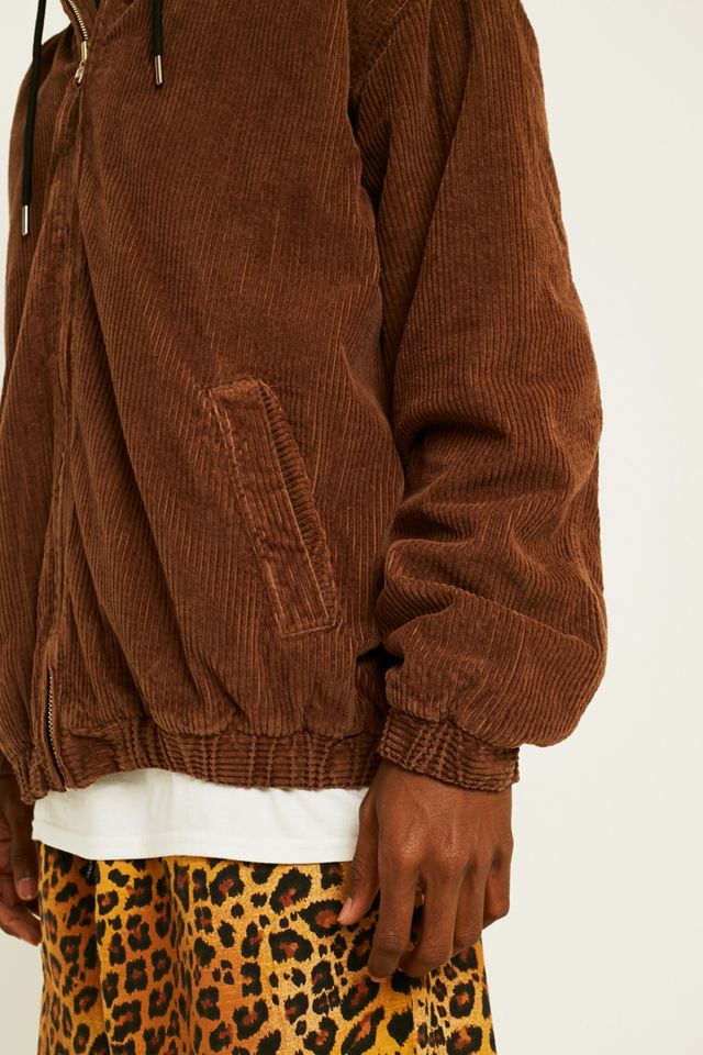 BDG Brown Corduroy Hooded Worker Jacket #4