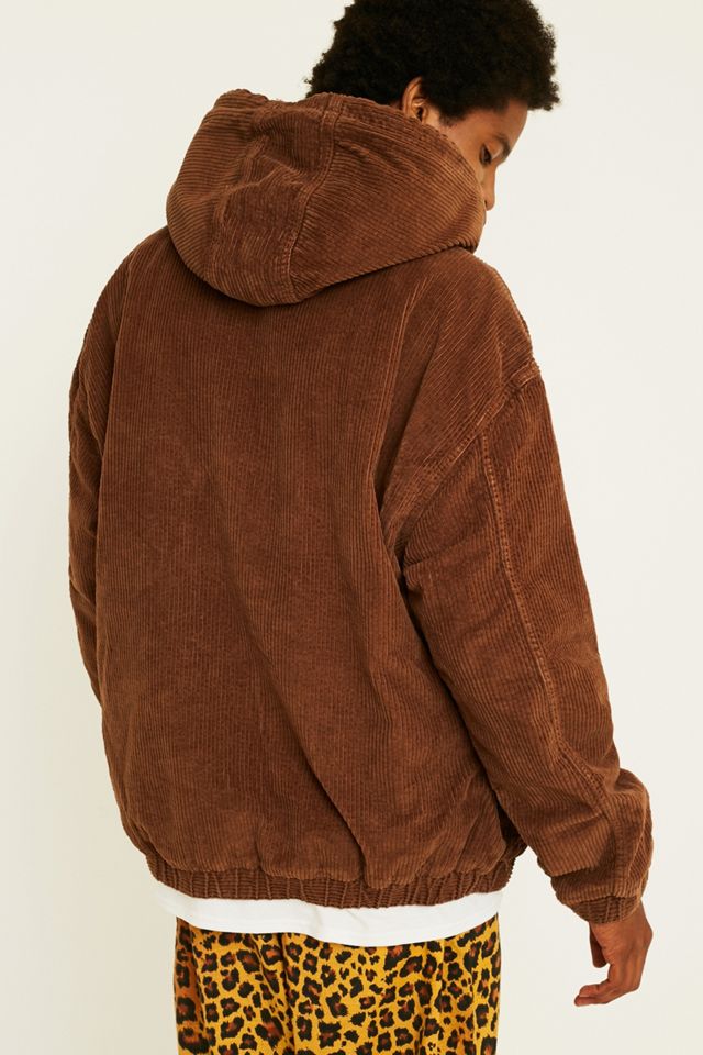 BDG Brown Corduroy Hooded Worker Jacket #5