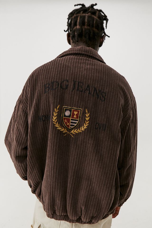 BDG Chocolate Corduroy Harrington Jacket