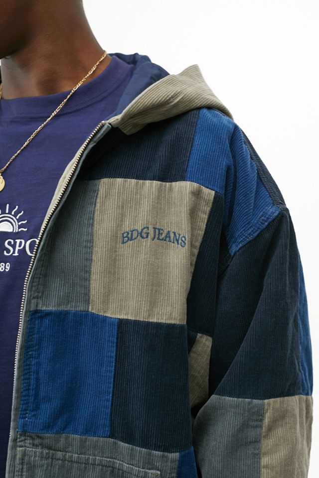 BDG Blue Patchwork Corduroy Skate Jacket #3