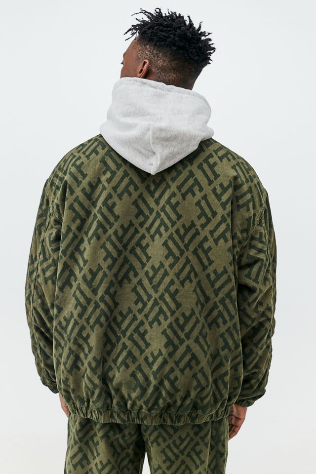 iets frans... Giacca Harrington in velluto a coste Green Panel #1