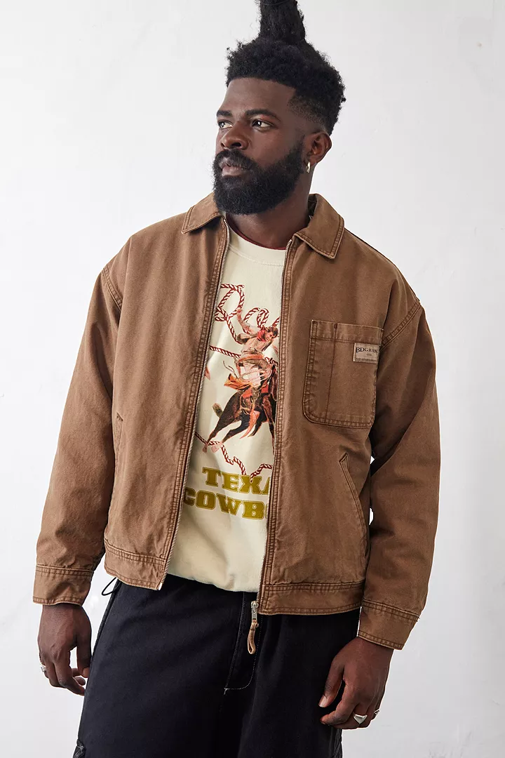 urbanoutfitters.com | BDG Brown Zip-Through Worker Jacket