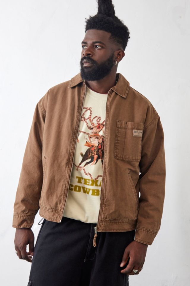 BDG Brown Zip-Through Worker Jacket | Urban Outfitters UK