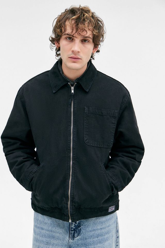 BDG Alba Black Zip Through Worker Jacket  #3