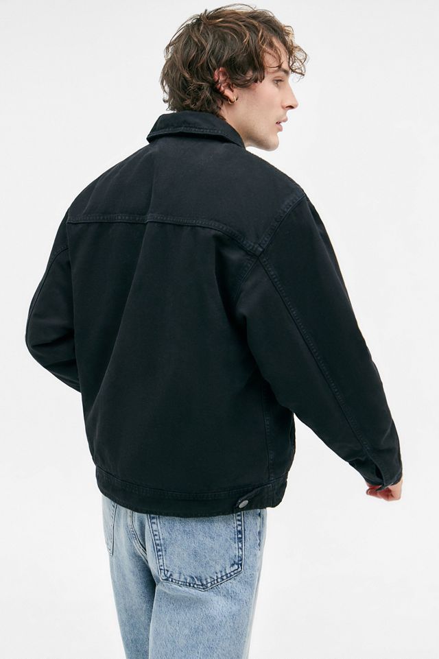 BDG Alba Black Zip Through Worker Jacket  #4
