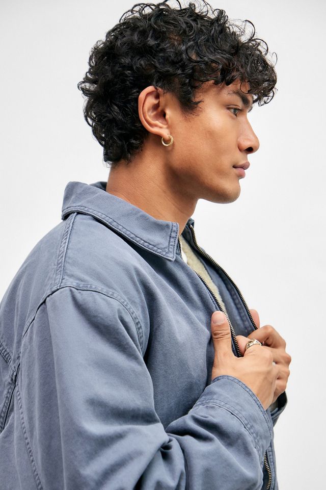 BDG Alba Slate Zip Through Worker Jacket #3