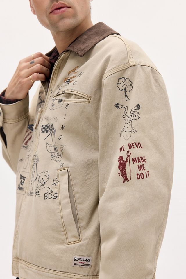 BDG Camel Alba Doodle Jacket #3