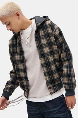 BDG Rex Karierte Skate-Kapuzenpullover