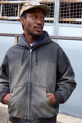 Giacca da Skate con Cappuccio BDG Rex Nero Slavato