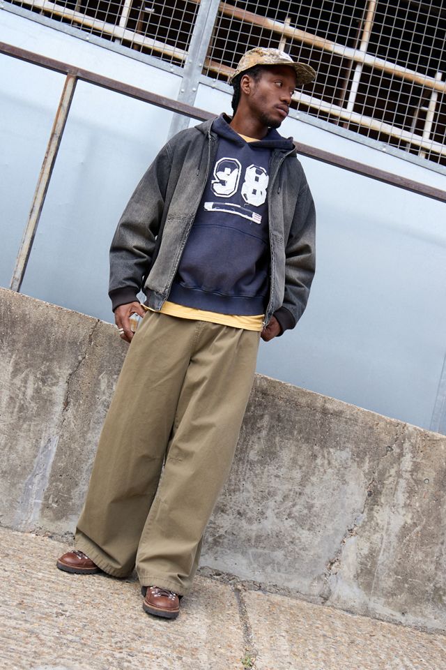 Veste de skate à capuche BDG Rex noir délavé #1