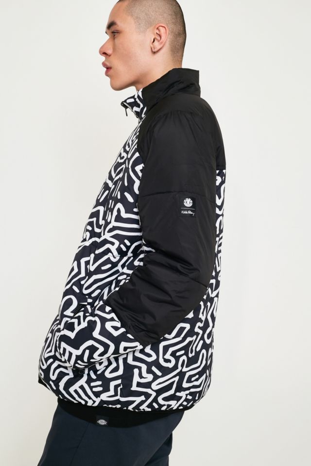 Element x keith haring reversible puffer 2025 jacket in black