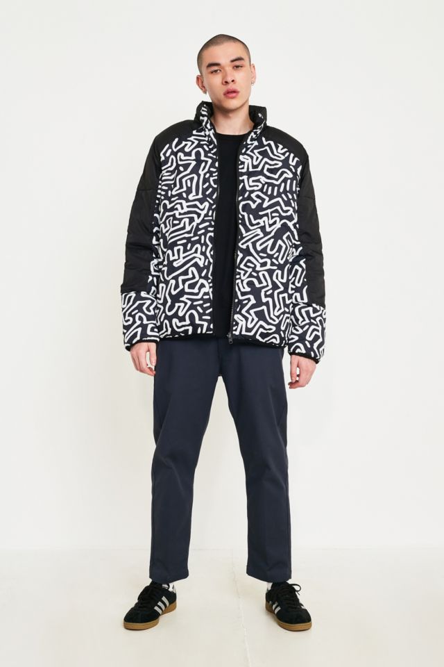 Element x keith haring reversible puffer jacket in clearance black