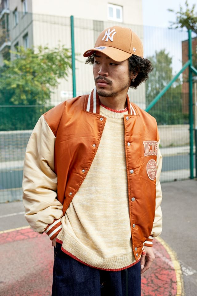 Orange best sale letterman jacket