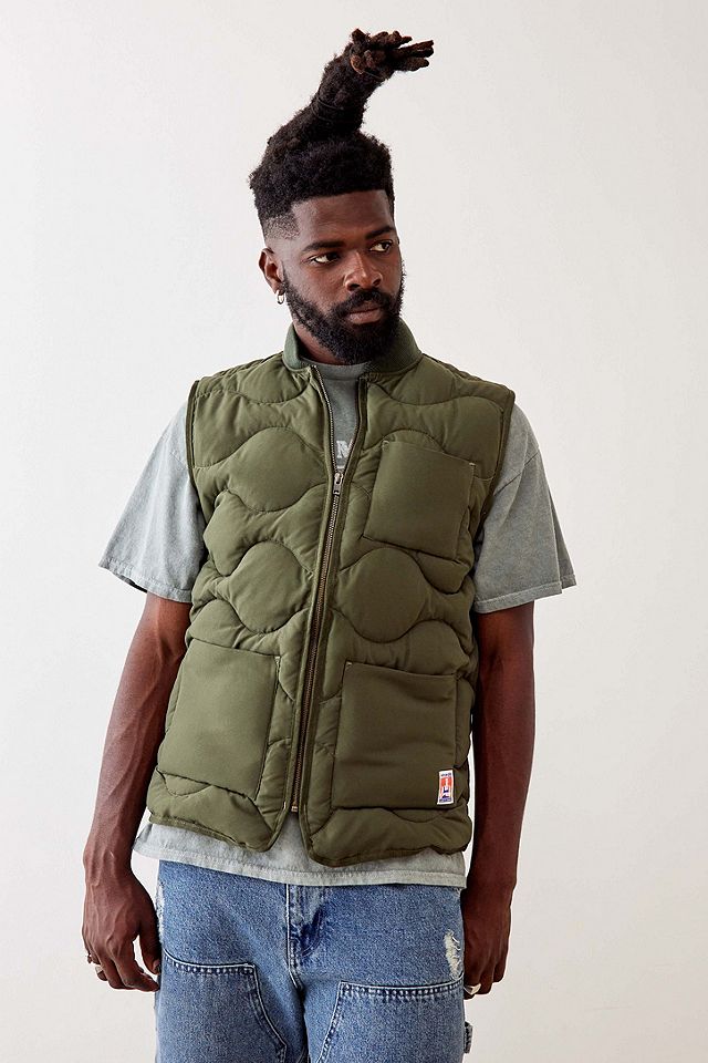 Wrangler Green Casey Quilted Gilet | Urban Outfitters UK