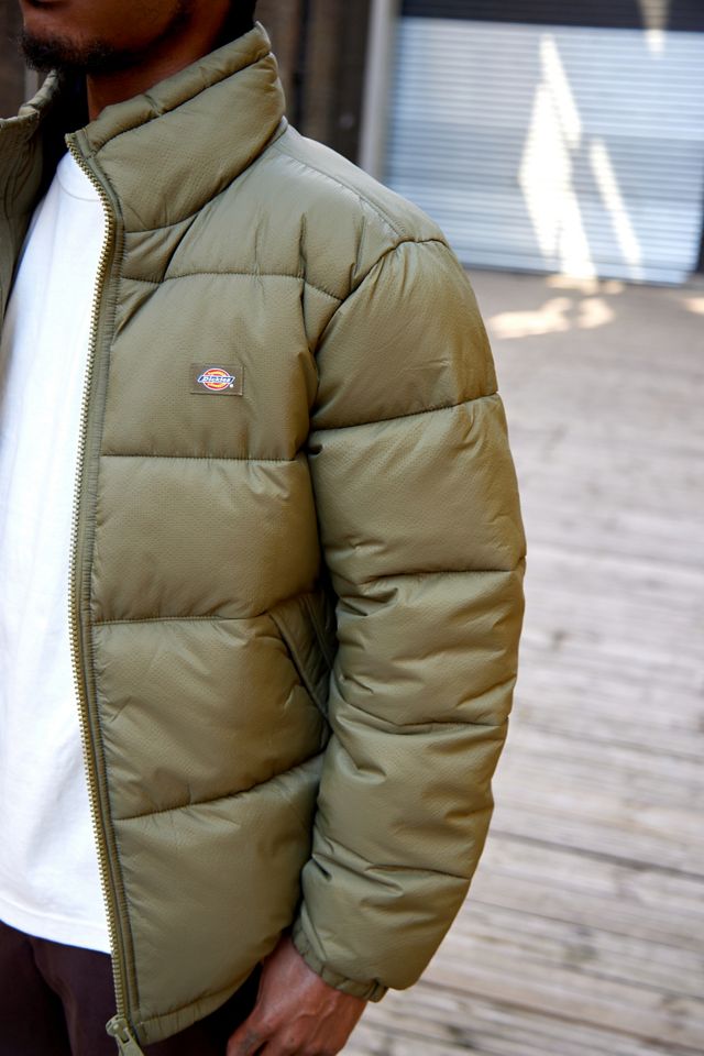 Dickies Olive Waldenburg Puffer Jacket Urban Outfitters UK
