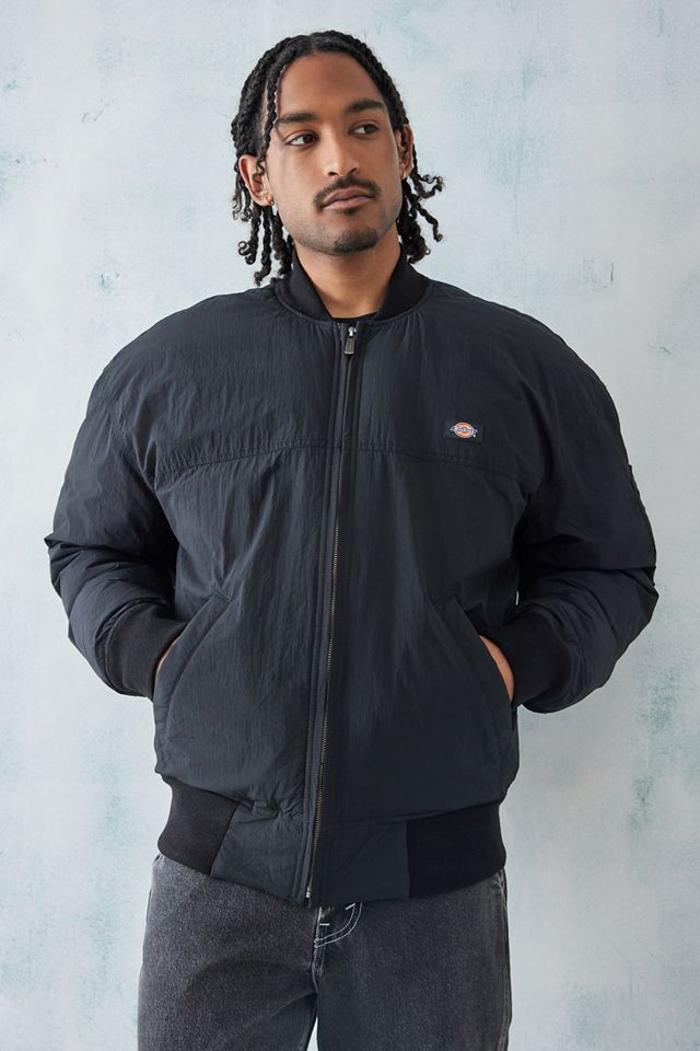 Dickies Black Overbrook Bomber Jacket | Urban Outfitters UK
