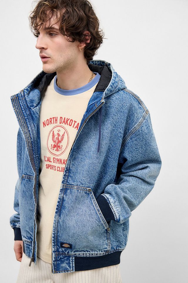 Hooded denim jacket in Light blue | Jackets & Puffers