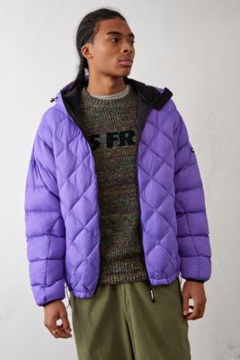 mens purple puffer coat