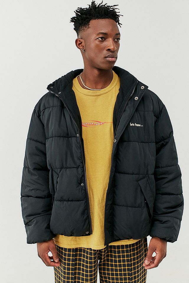 Urban Outfitters Iets Water-Resistant Hooded 90s Sports Puffer Jacket ...