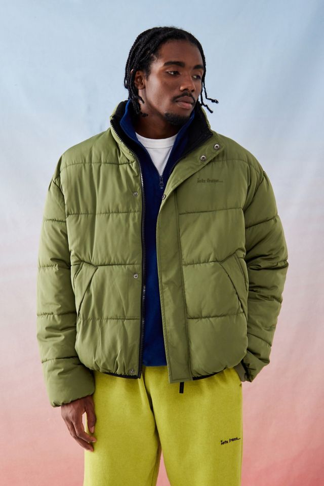 Khaki cheap puffa jacket