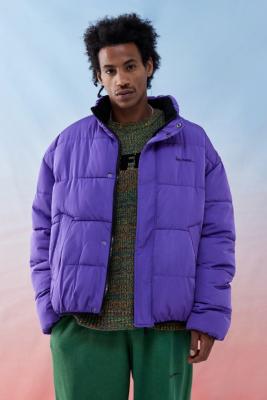 iets frans. Recycled Purple Water-Resistant Puffer Jacket - Purple XXL at Urban Outfitters