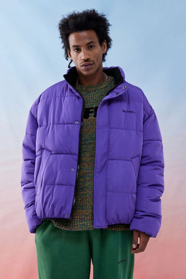 Purple puffer sale jacket