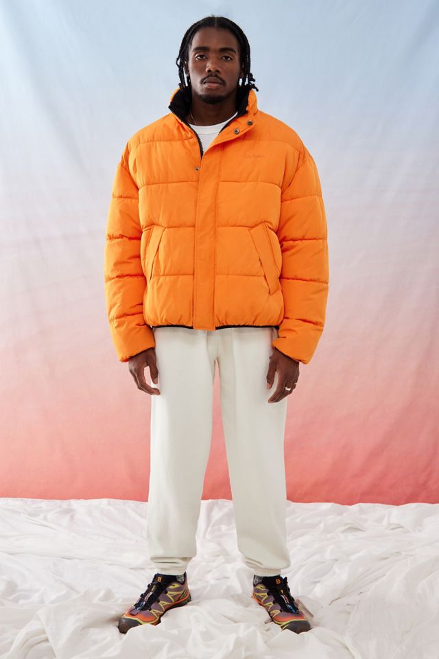 Mens orange bubble outlet jacket