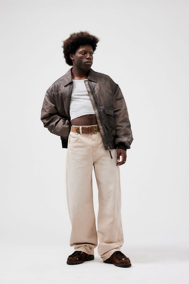 BDG Ruari Washed Brown Bomber Jacket  #6