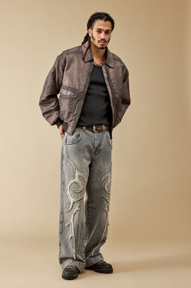 BDG Ruari Washed Brown Bomber Jacket  #1