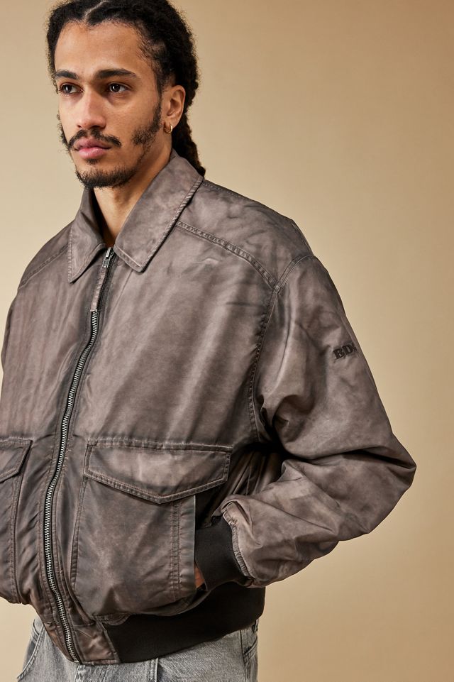 BDG Ruari Washed Brown Bomber Jacket  #2